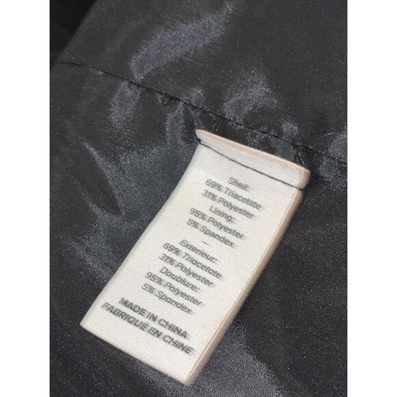 Cinq a Sept Lanier Ruffle Blazer Size 6 Black With Pockets Formal Luxury Jacket - Picture 10 of 11